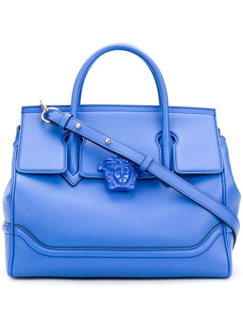 versace collection medusa leather clutch blue|Versace Medusa handbags.